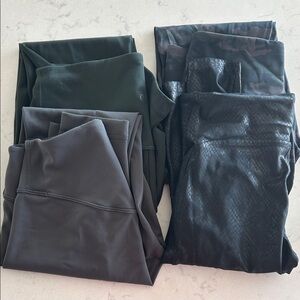 LOT OF 4- Black and Gray Leggings - Lulu/Spanx